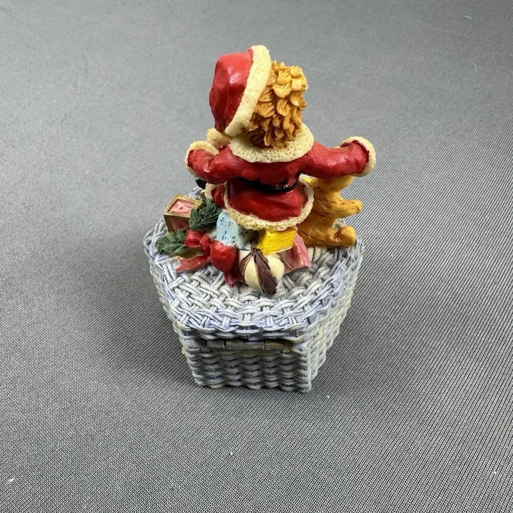 Bear‎ Santa On Blue Basket - Opens Full Of Toys